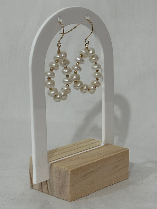 Gold Pearl Earrings