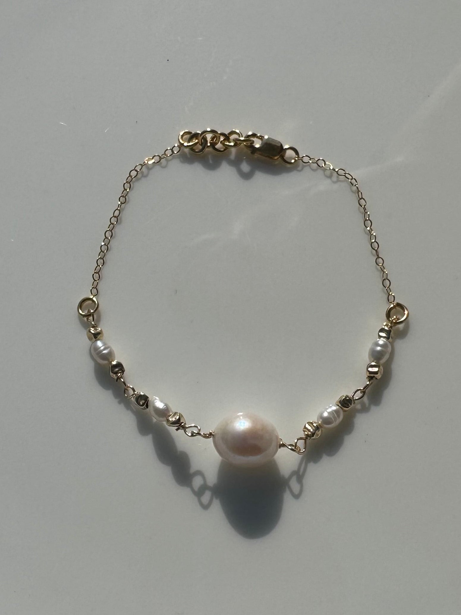 Gold Filled Pearl Bracelet