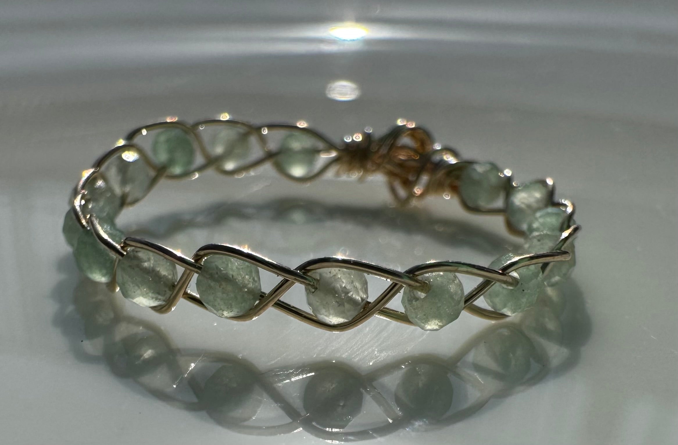 Woven Gem Stone Ring