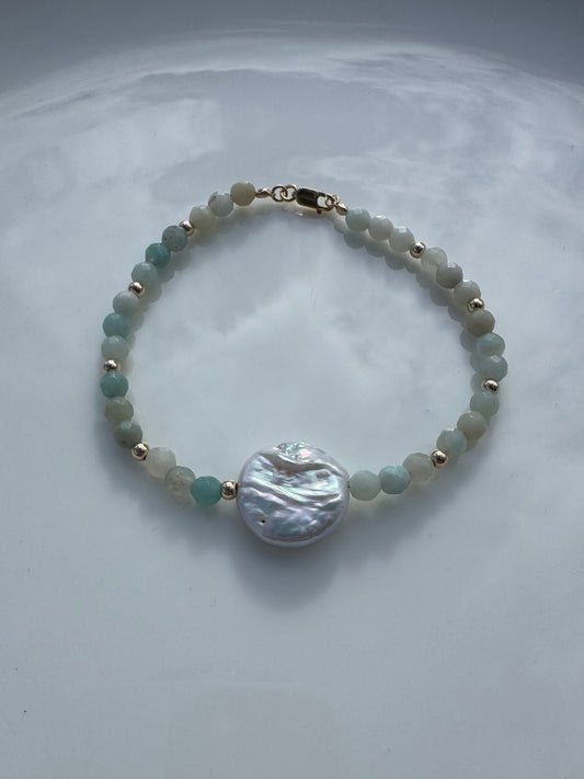 Pearl Amazonite Bracelet