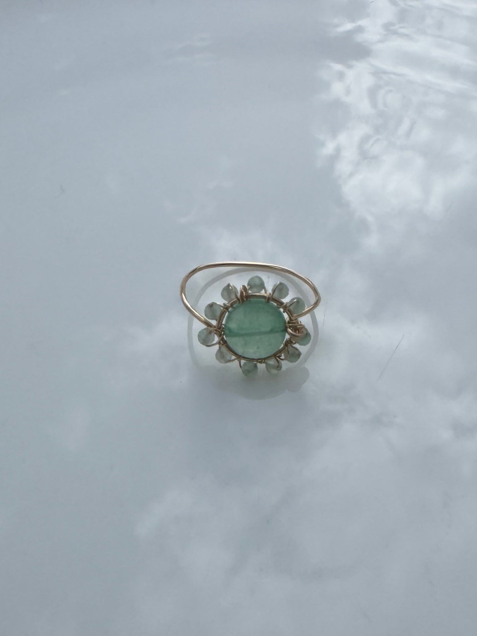 Green Flower Ring