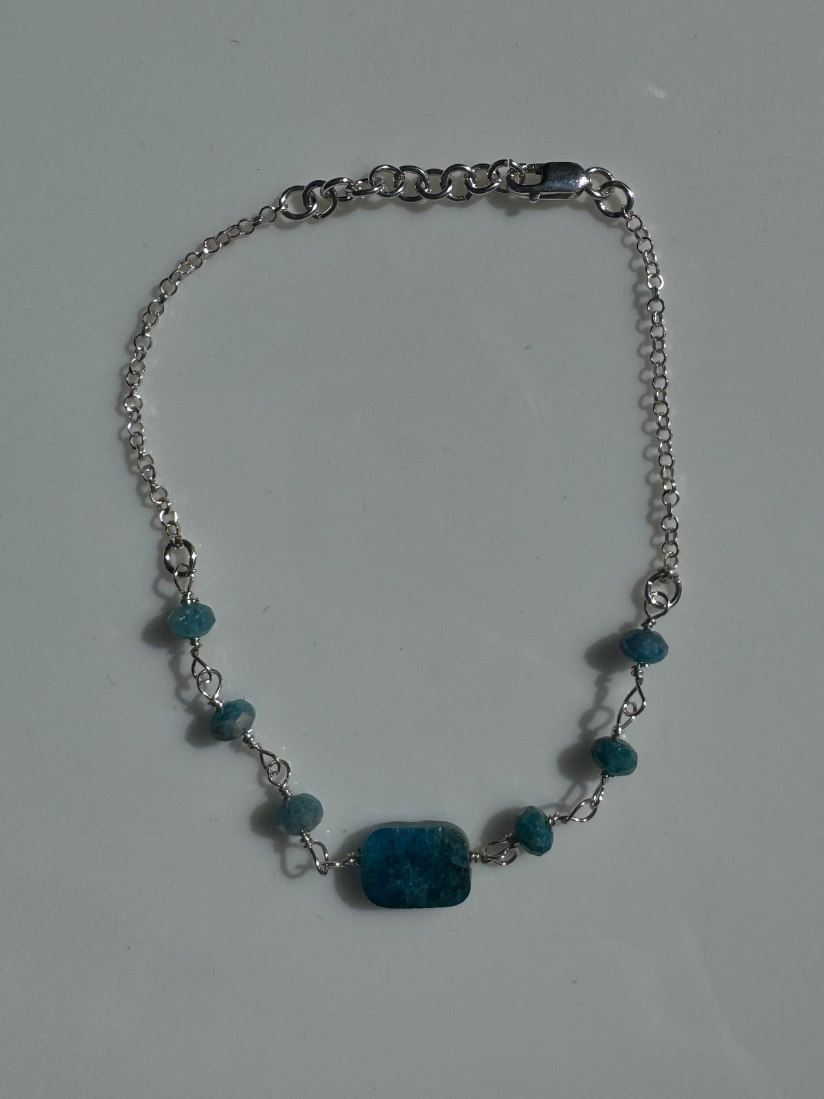 Silver Apatite Bracelet