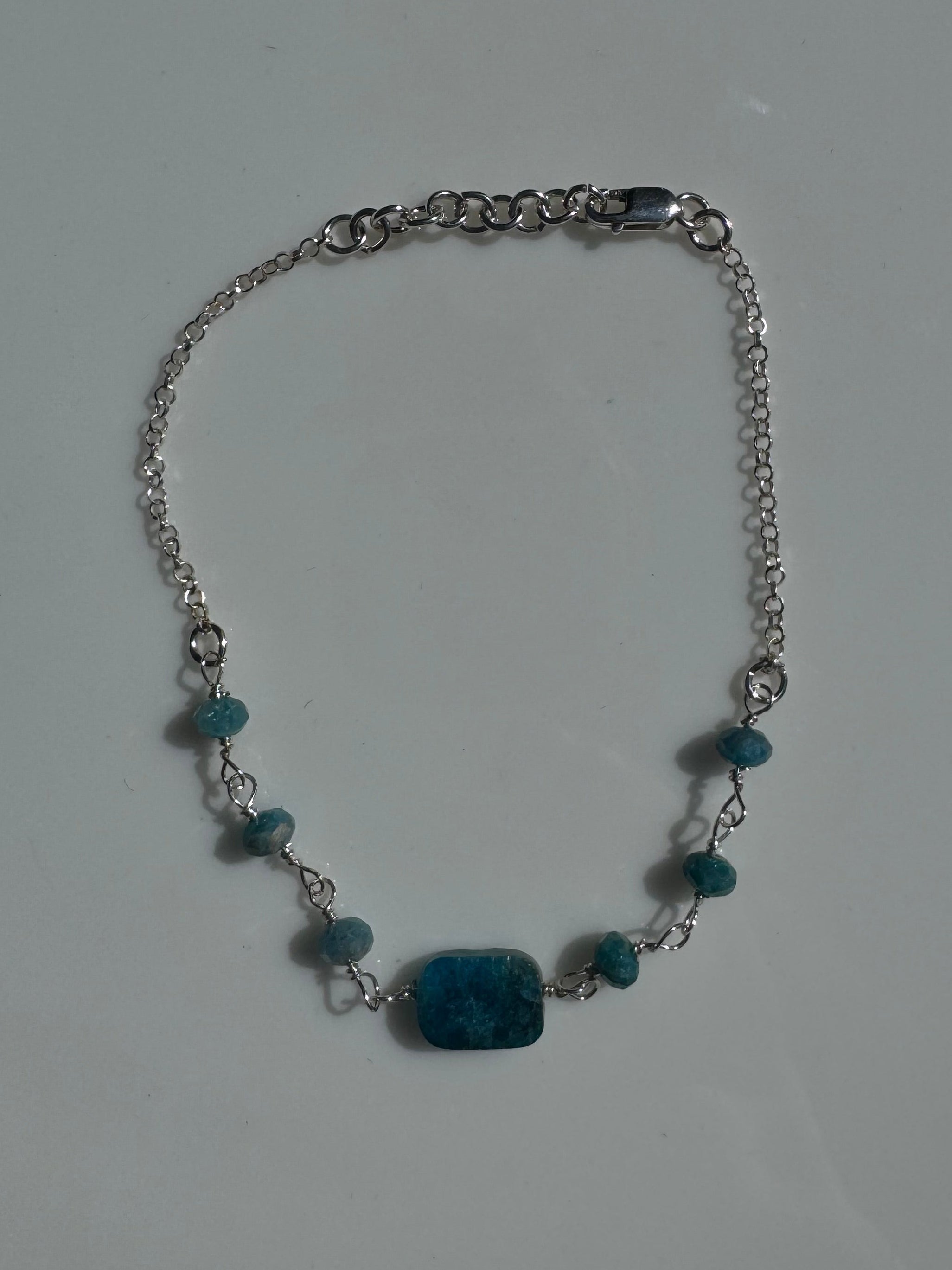 Silver Apatite Bracelet