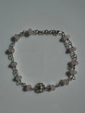 Rose Quartz Flower Bracelet