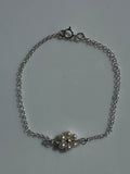 Silver Pearl Flower Bracelet