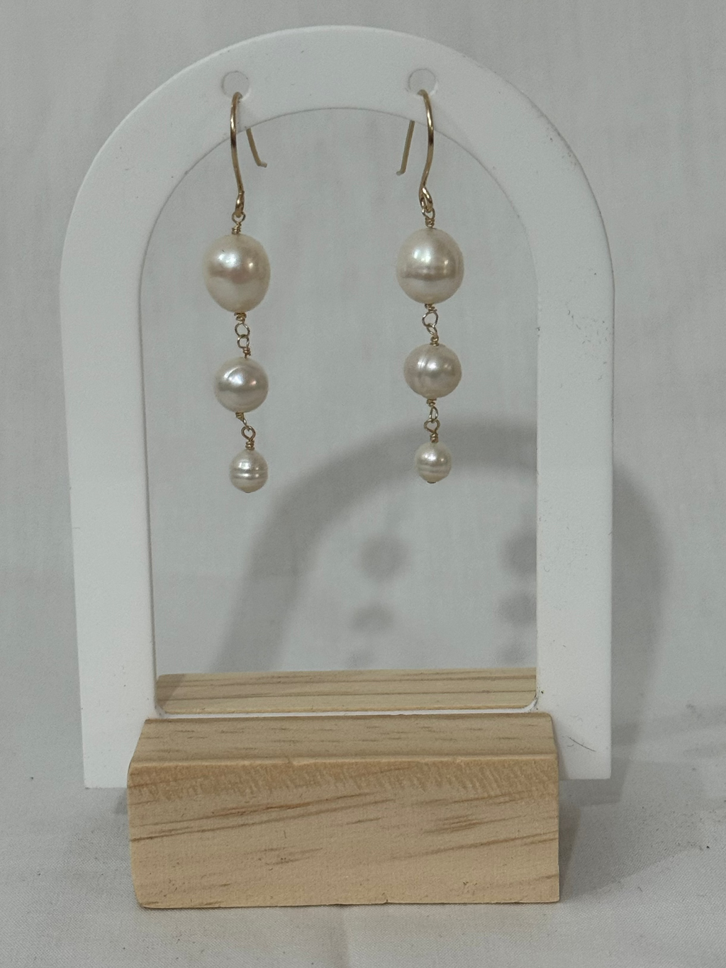 Triple Drip Pearl Earrings