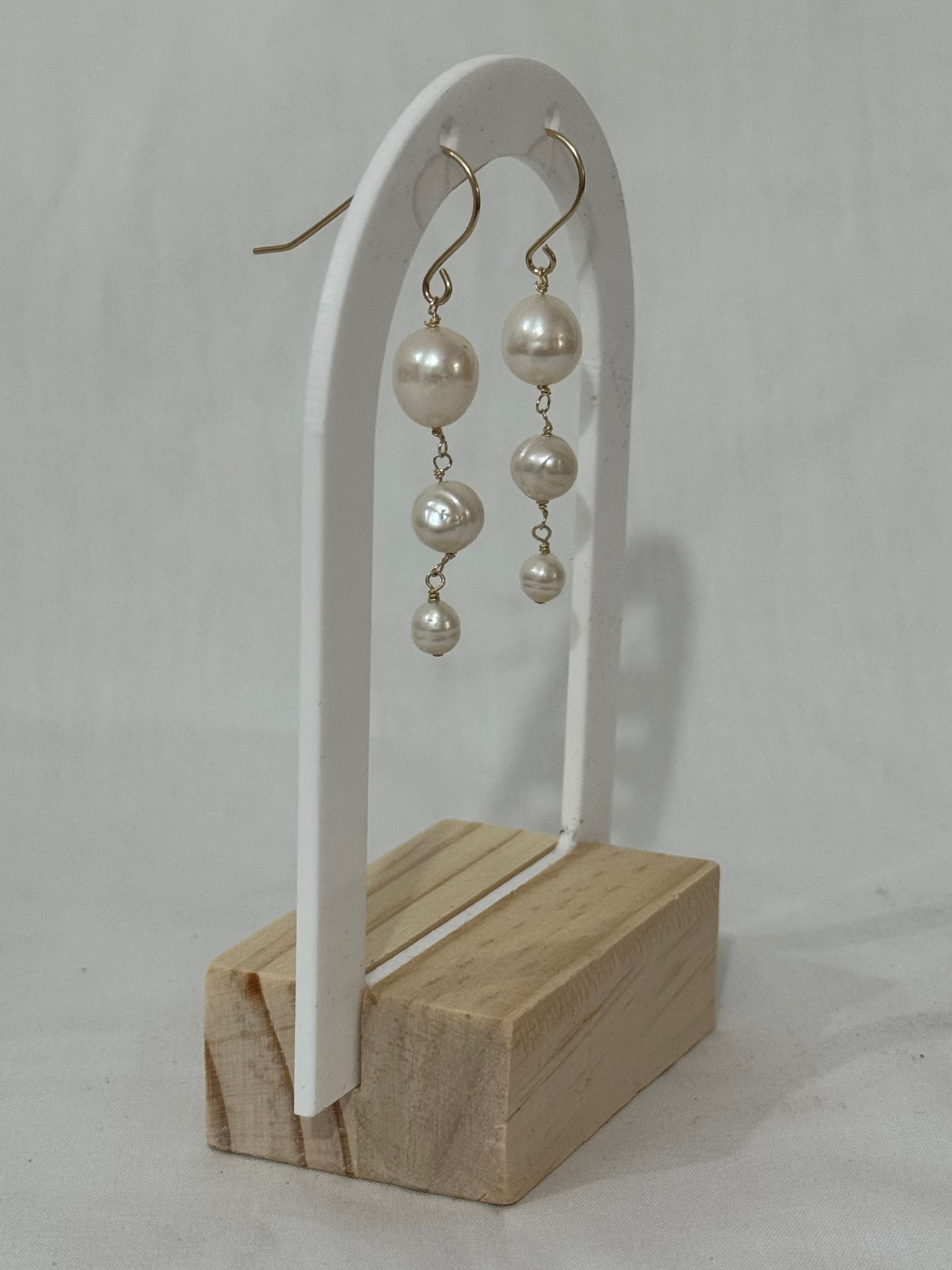 Triple Drip Pearl Earrings