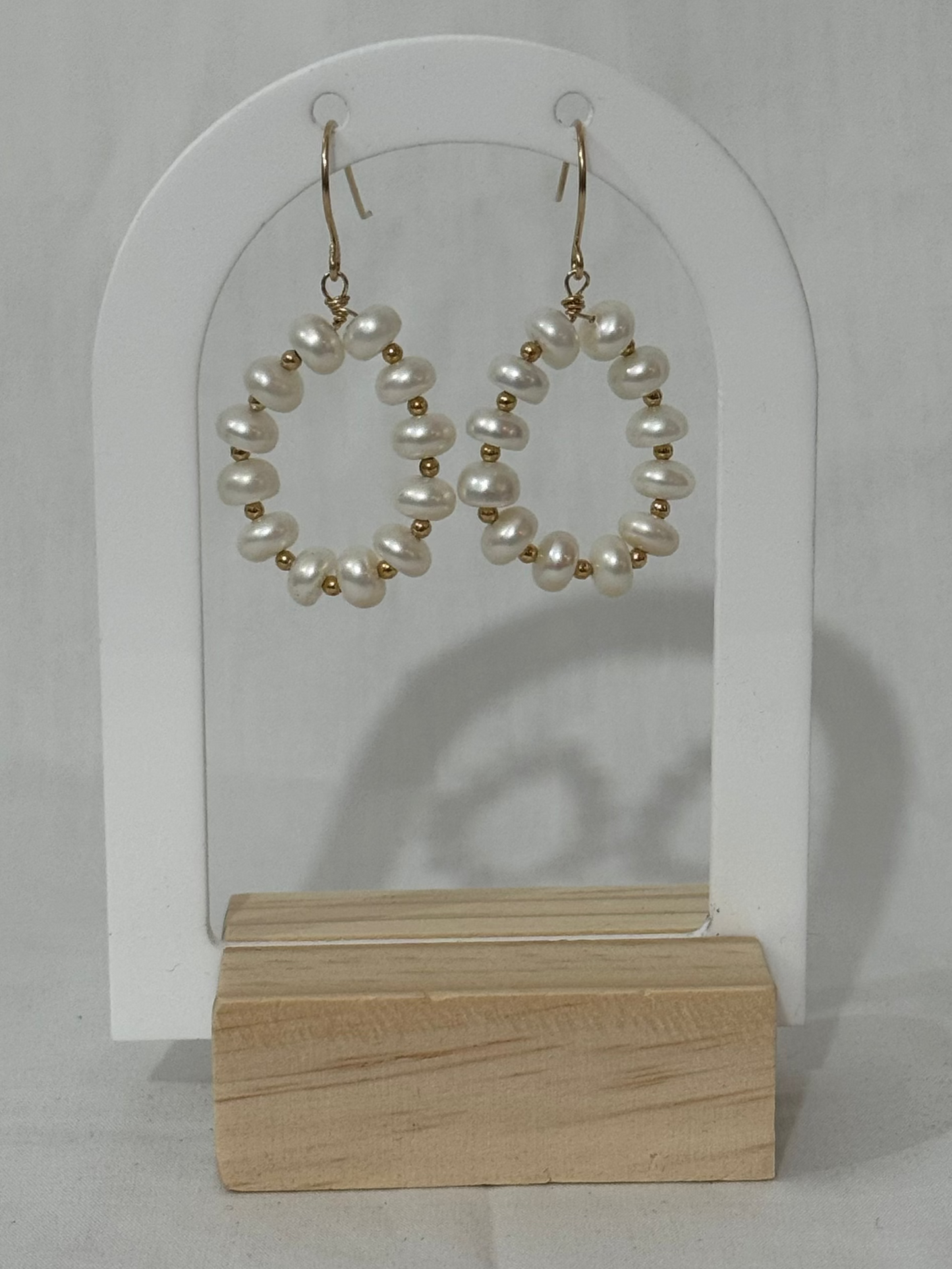 Gold Pearl Earrings