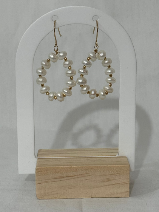 Gold Pearl Earrings