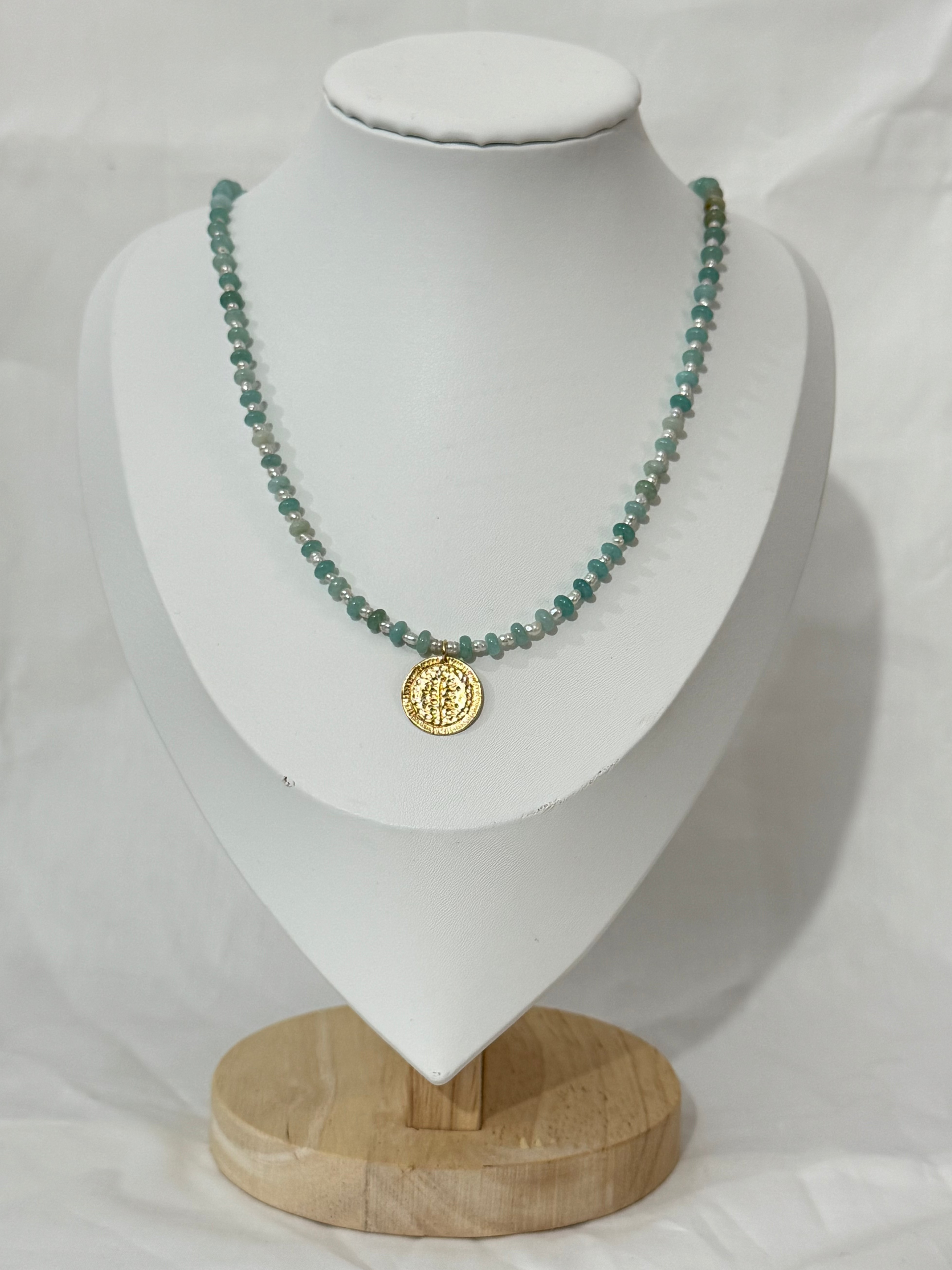 Verdant Pearl Amulet Necklace