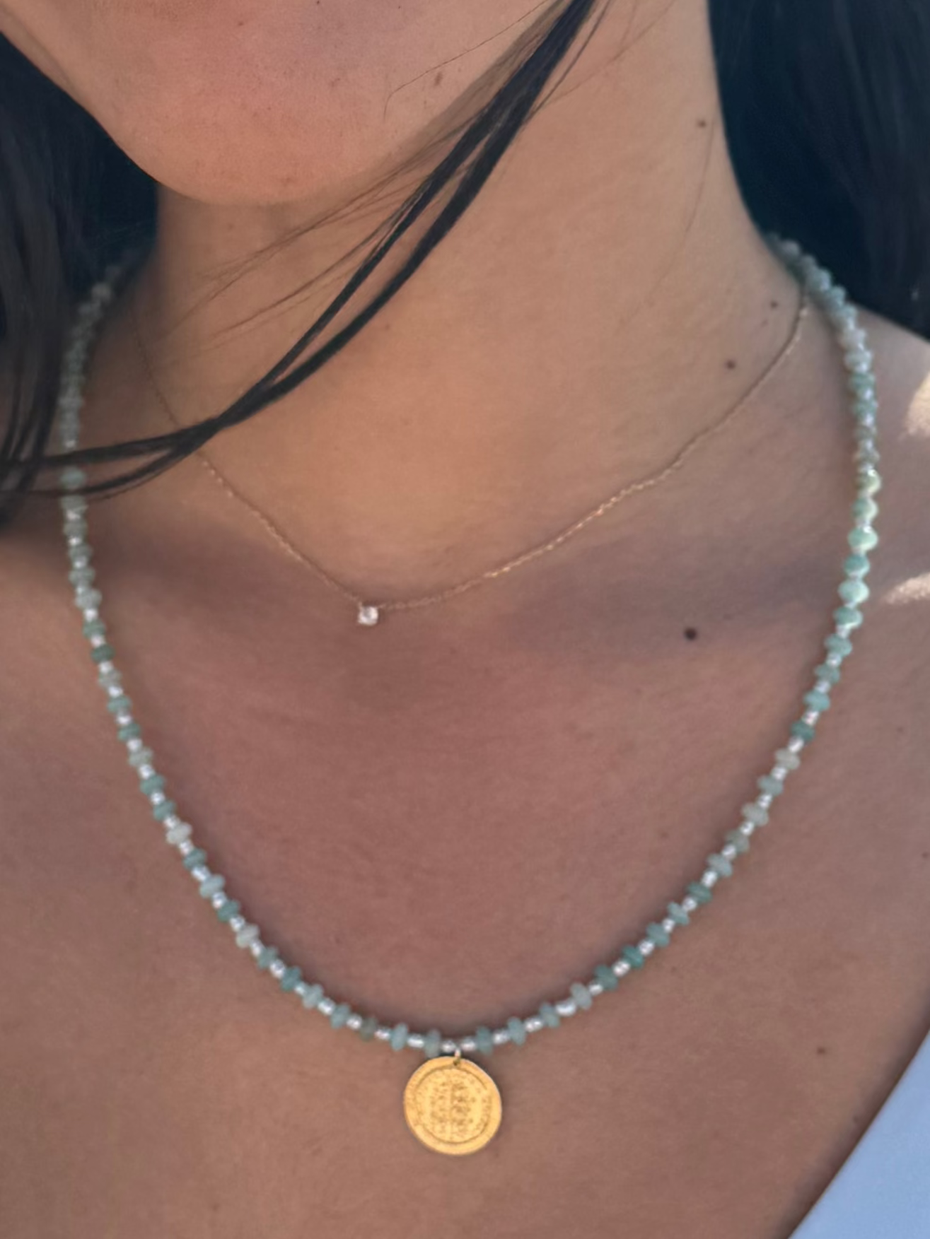 Verdant Pearl Amulet Necklace