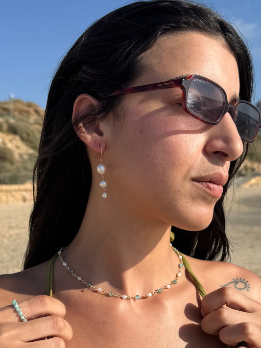 Triple Drip Pearl Earrings
