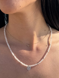 Rose Quartz Heart Necklace