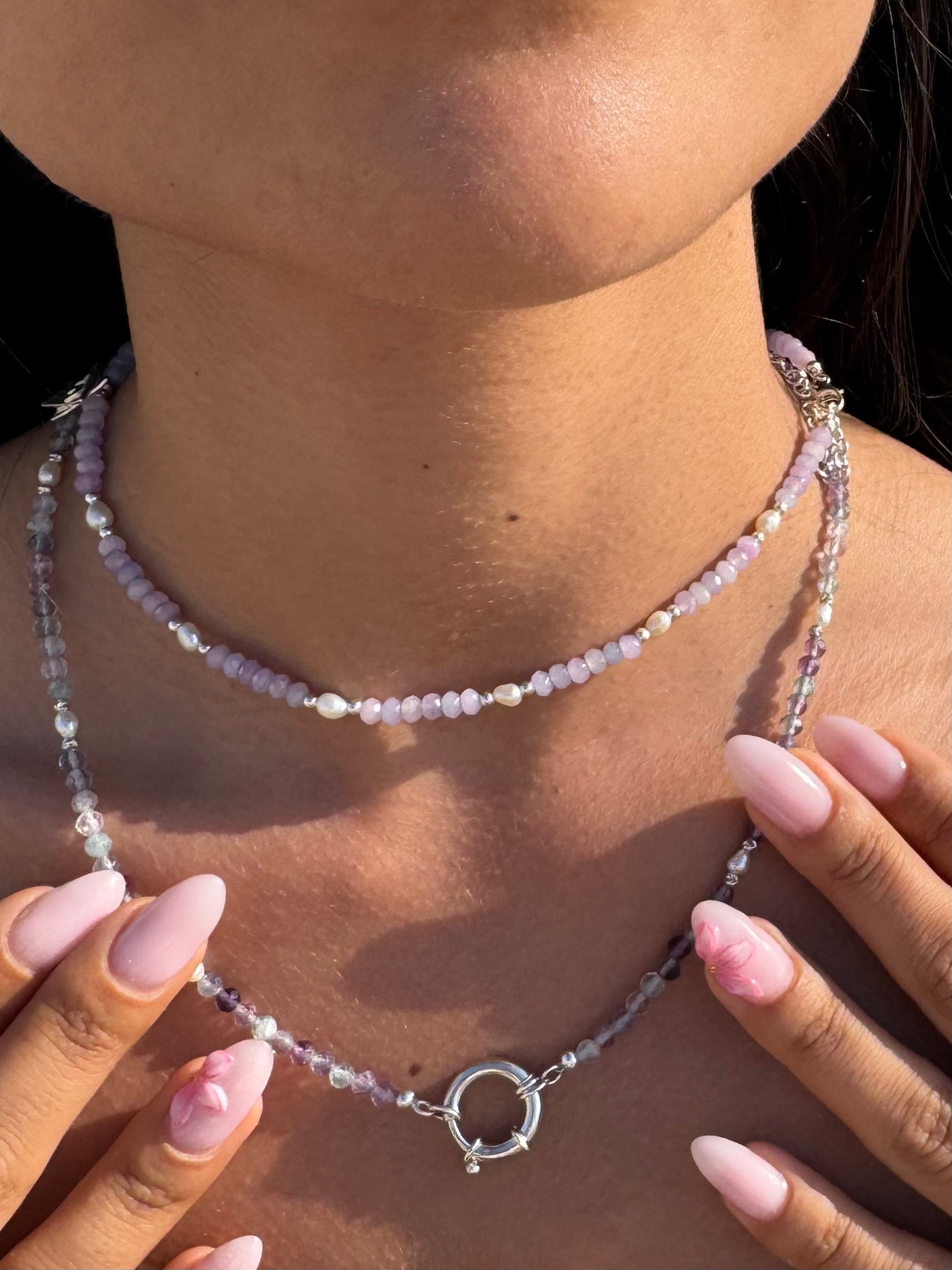 Florite Spring Clasp Necklace