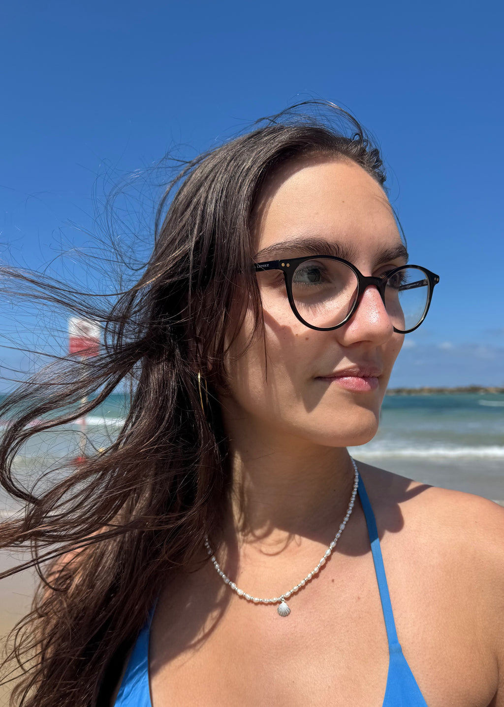 Pearl Seashell Necklace Silver