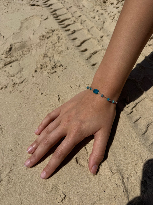 Silver Apatite Bracelet